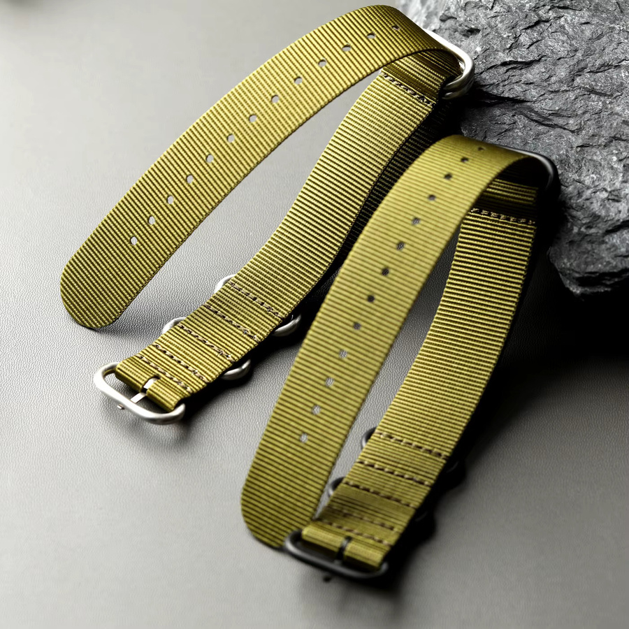 Raystray Uhrenarmband Nylon, Schwarz, 20 mm, 22 mm - Bild 2
