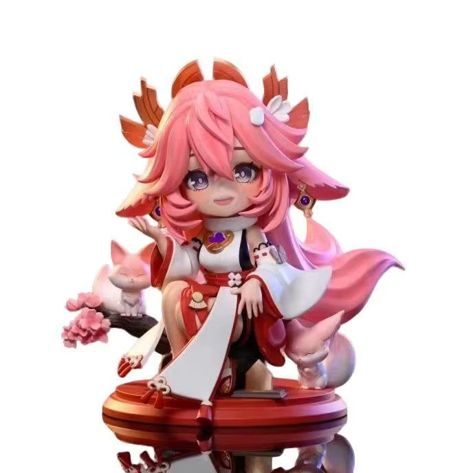 Bandai Anime Figuren Genshin Impact Ganyu Hutao Yae Miko aus PVC in Multicolor als Sammelobjekt und Dekoration - Bild 3