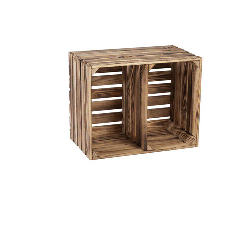 iWerk Holzkiste aus Holz in braun-geflammt, B/T/H: 40 x 40 x 30 cm - Bild 2