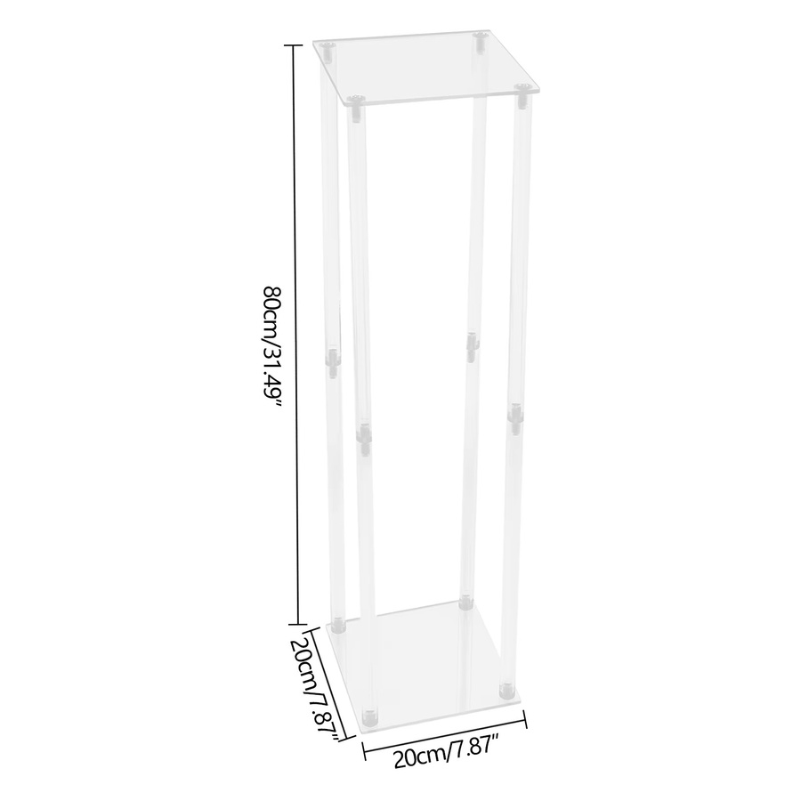 2er-Set Bymaocar Geometrische Blumenständer aus Acryl in Transparent und Weiß für Hochzeitsdekoration und Tischgestecke - Bild 2