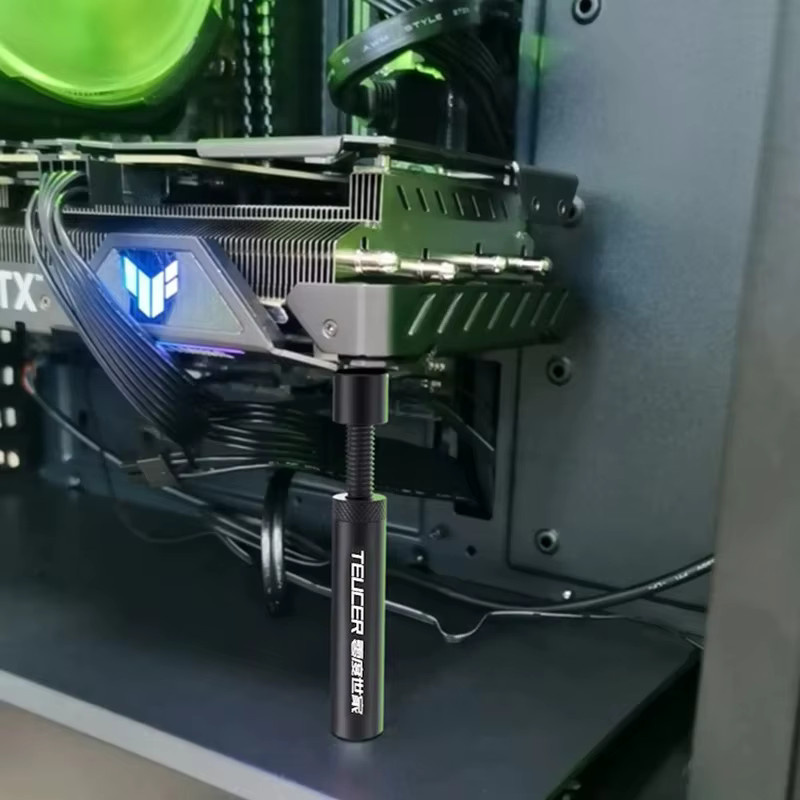 TEUCER GPU-Halter aus Aluminiumlegierung in Schwarz als Teleskop-Stützrahmen für deinen PC - Bild 5