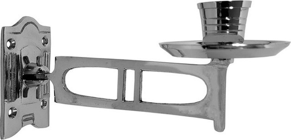 Klavierleuchter Wandkerzenhalter im Art Deco Stil, schwenkbar, Silber Antik-Stil aus Metall
