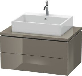 Duravit L-Cube Waschtischunterschrank in Hochglanz Weiß mit 2 Schubladen, B: 82 cm, T: 54,7 cm, H: 40 cm - Bild 1