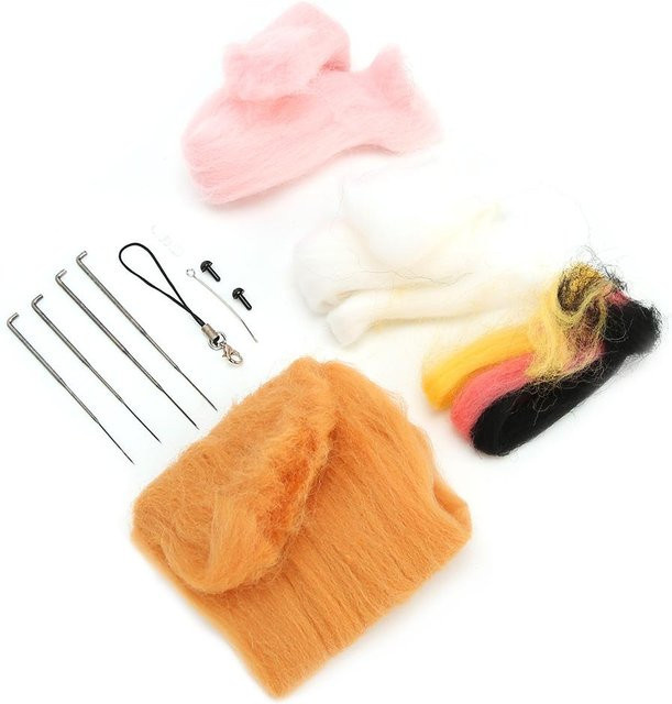 Igeteck Nadelfilz-Starter-Kit Tierpuppenform Schwein Shiba Inu Bunt - Bild 1