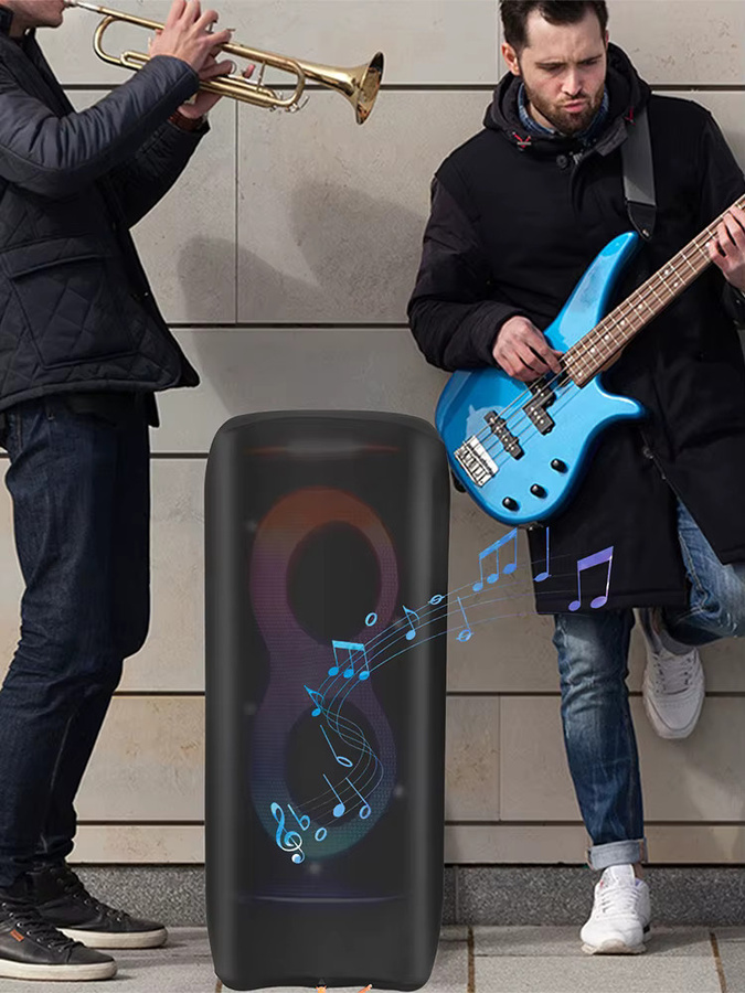 Schwarze Staubschutzhülle aus Lycra für JBL PartyBox 1000, 720, 710, 520, 320, 310 und Ultimate als Reise-Schutzhülle - Bild 7