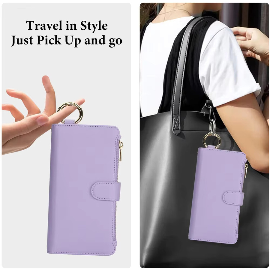 Crossbody Brieftaschen-Handyhülle für Samsung Galaxy S25 S24 S23 S22 S21 FE Ultra A56 A55 A54 A36 A16 A15 A52 A52S 5G in Purple - Bild 4