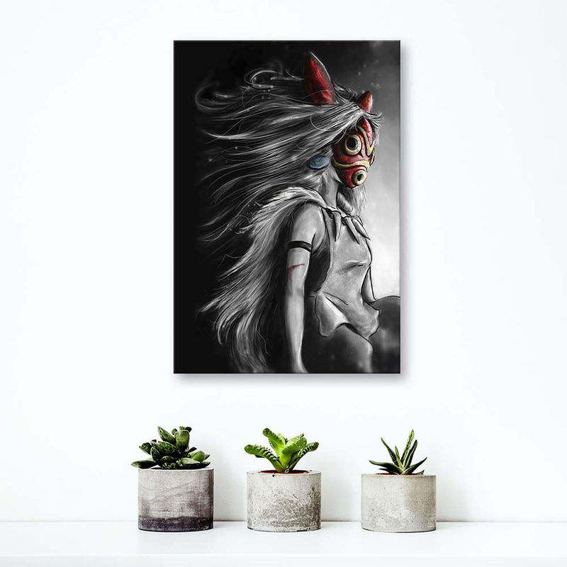 Feeby Leinwandprint Princess Mononoke Anime Porträt, mehrfarbig, B: 60 cm, H: 40 cm - Bild 3