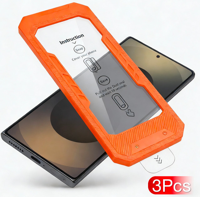 3er-Pack Samsung Galaxy S26 S25 S24 Ultra Plus Displayschutzfolie aus gehärtetem Glas, transparent, staubfrei und HD-klar - Bild 1