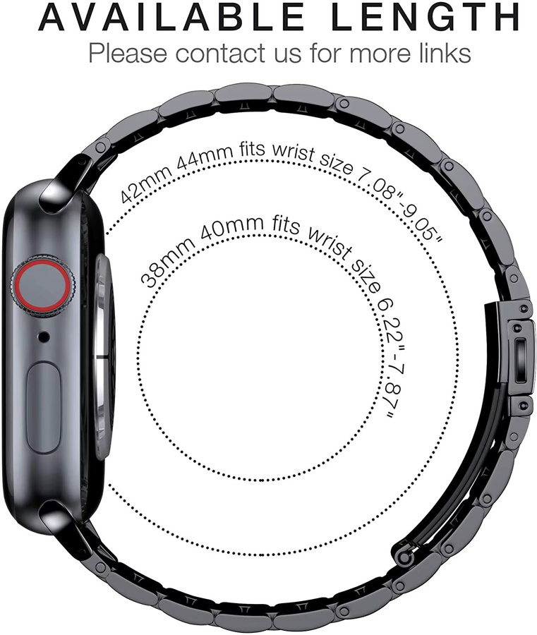 Edelstahl-Armband für Apple Watch, Unisex - Bild 2