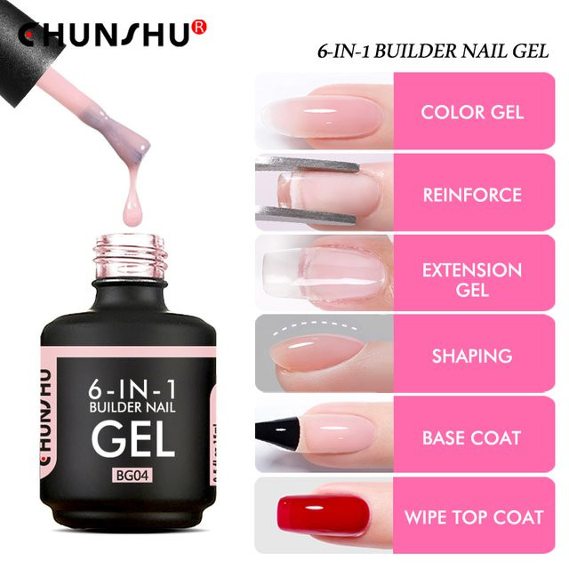 CHUNSHU 6 IN 1 UV-Gel Nagellack, 15 ml, Glänzend - Bild 1
