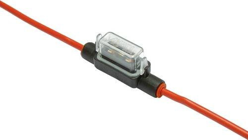 IMaXX blade fuse holder miniOTO Low Profile HLP7335 Sicherungsadapter Schwarz Rot - Bild 1