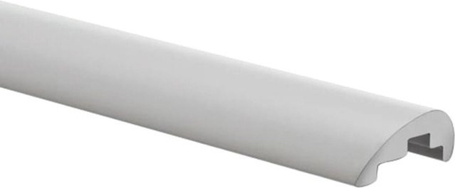 Schulte Wasserleiste gerade aus Aluminium mit Endkappen in Weiß - Bild 1