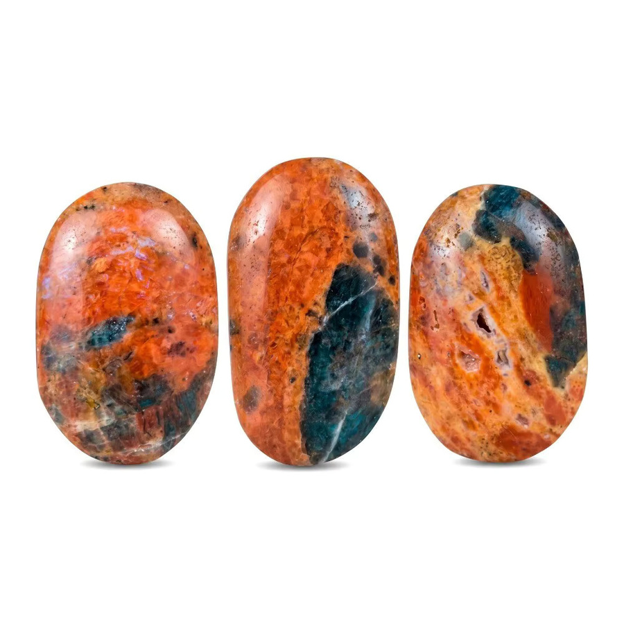 CrystalHola Natürlicher Sonnenstein mit blauem Apatit-Kristall als Handstein in Blau und Multicolour - Bild 6
