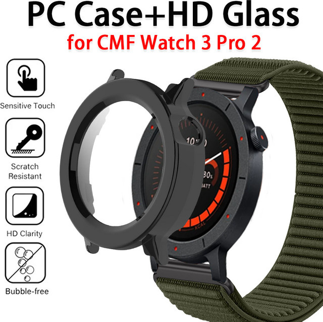 CMF Schutzhülle für CMF Watch 3 Pro und Watch 2 Pro, Edelstahl, Schwarz - Bild 1