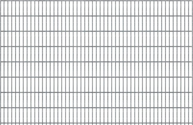 Fa-Bausysteme Doppelstabmatte aus Stahl, feuerverzinkt, Farbe: Silber, B/H: 250 x 163 cm, Drahtstärke: 6/5/6 mm - Bild 1