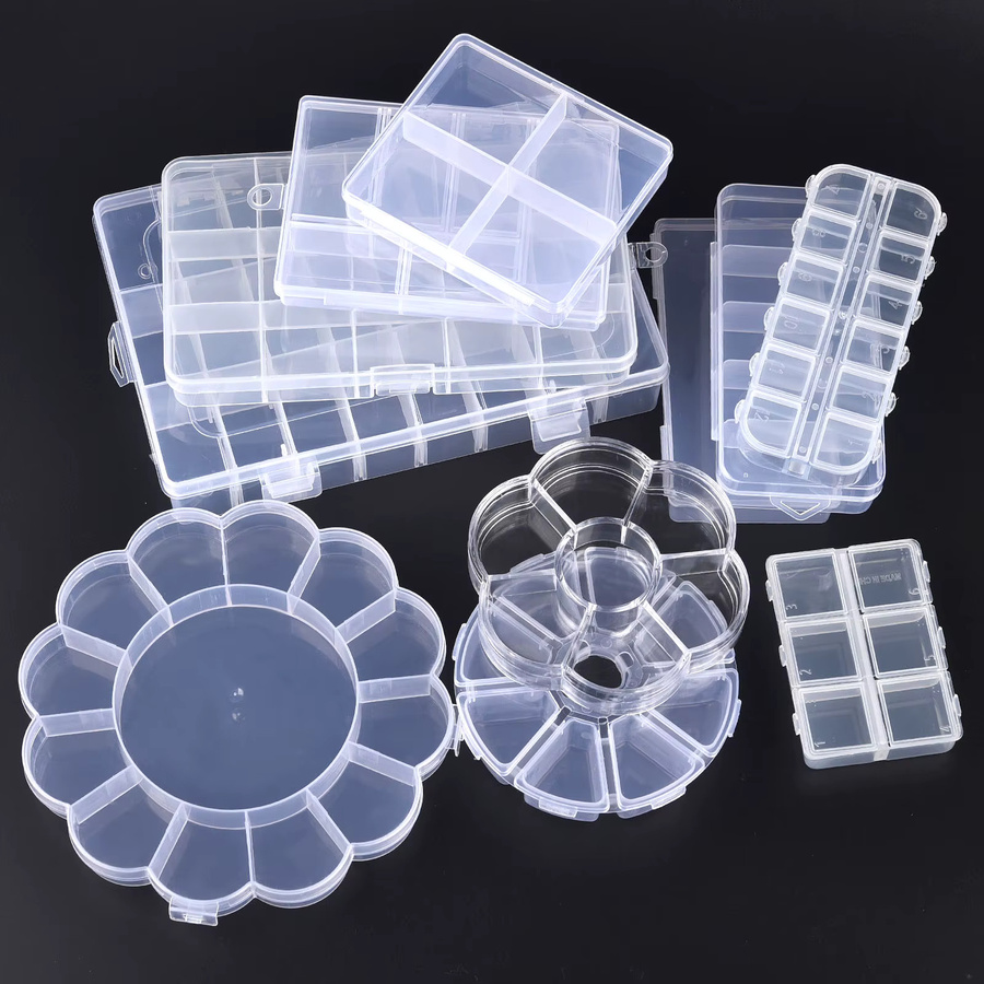 LIEBE ENGEL Schmuckbox aus Kunststoff, transparenter Organizer für Perlen und Kleinteile - Bild 3