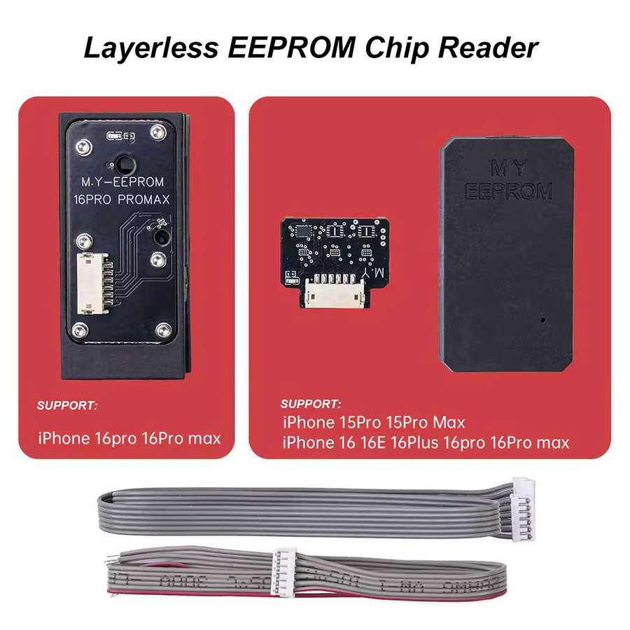 YCS MY4001 Schichtloser Lese- und Schreib-IC-Programmierer für iPhone 15 Pro, 15 Pro Max, 16 Pro und 16 Pro Max in Schwarz - Bild 4