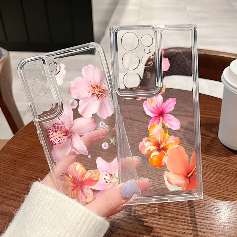YISHANGOU Silikonhülle Lily Flowers Transparent für Samsung Galaxy S25 S24 S23 S22 Ultra FE A56 A55 A36 A35 A16 A15 5G - Bild 2