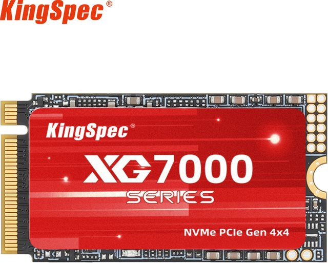 KingSpec NVMe PCIe 4.0x4 M.2 2242 Interne SSD Hochleistungs-Solid-State-Drive in Rot - Bild 1
