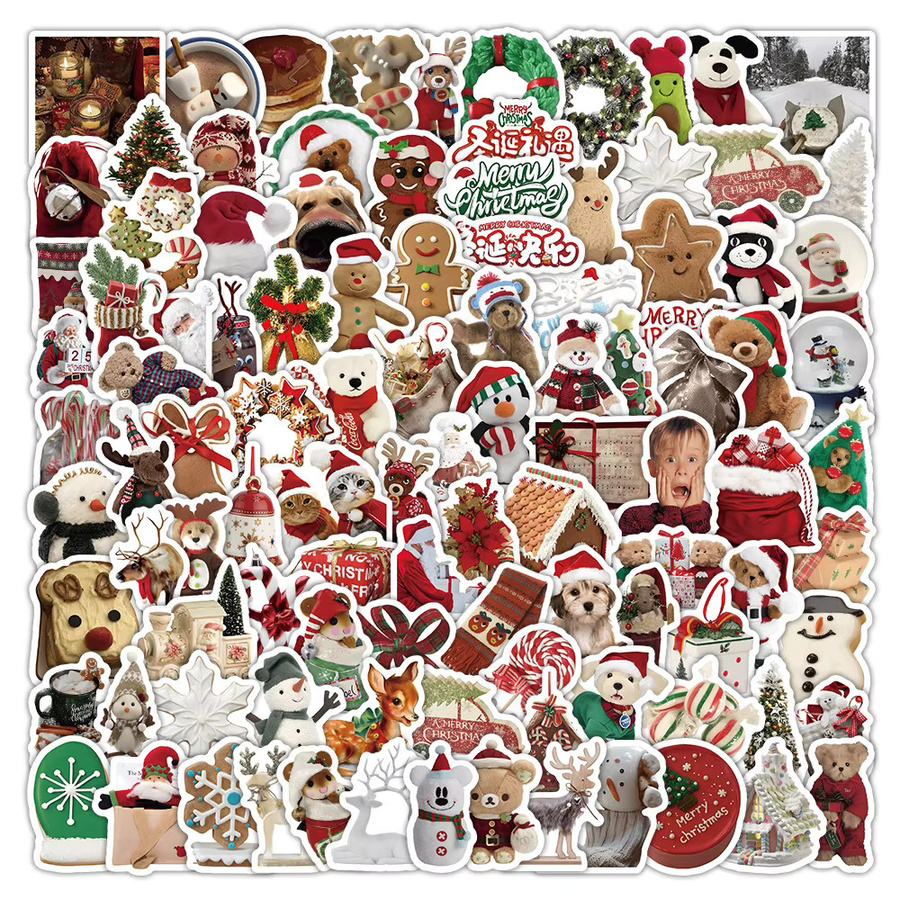 103-teiliges Set Weihnachtspuppen-Aufkleber von YourLife Store in Multicolor für DIY-Bastelarbeiten und Dekoration - Bild 2