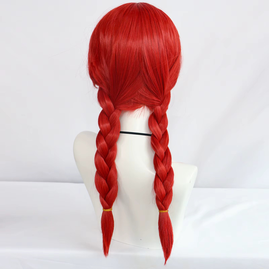 WHIMSICAL W Cosplay Perücke, Amano Miu, roter Zopf, 20 Zoll, synthetisch - Bild 2