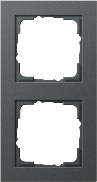 Gira Abdeckrahmen 2-fach Serie E2 in Anthrazit aus Kunststoff mit IP20 Schutzart - Bild 2