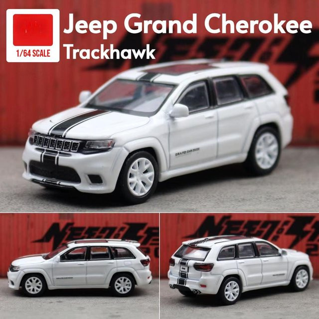 Fourall- Model Cars Jeep Grand Cherokee Trackhawk, Spielzeugauto, 1:64, weiß - Bild 1