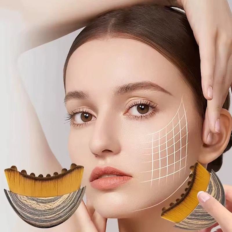 pyeeyan Lymphatische Gesichtskonturbürste, Jawline-Gesichtsmassagegerät mit Aufbewahrungskoffer - Bild 2