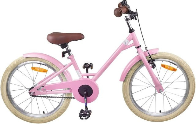 vidaXL Kinderfahrrad 18 Zoll Hellrosa für 5-7 Jahre Alt - Bild 1