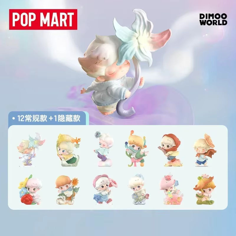 POP MART DIMOO MOMENTS IN BLOOM Blind Box Serie Mehrfarbige Anime-Figur aus Kunststoff als dekoratives Sammlerstück - Bild 1
