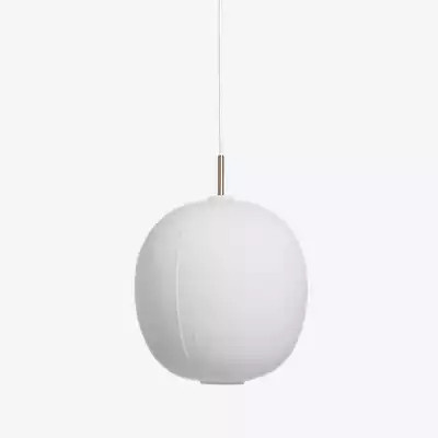Mawa Gangkofner Bologna Pendelleuchte aus Glas und Metall in Weiß und Gold/Messing mit Durchmesser: 39,8 cm - Bild 1