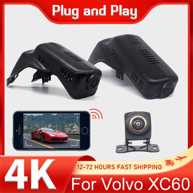 CARBAOHUI 4K Dash Cam Wifi Video Recorder für Volvo XC60 2012-2017 in Schwarz mit HD Nachtsicht und App-Steuerung - Bild 1