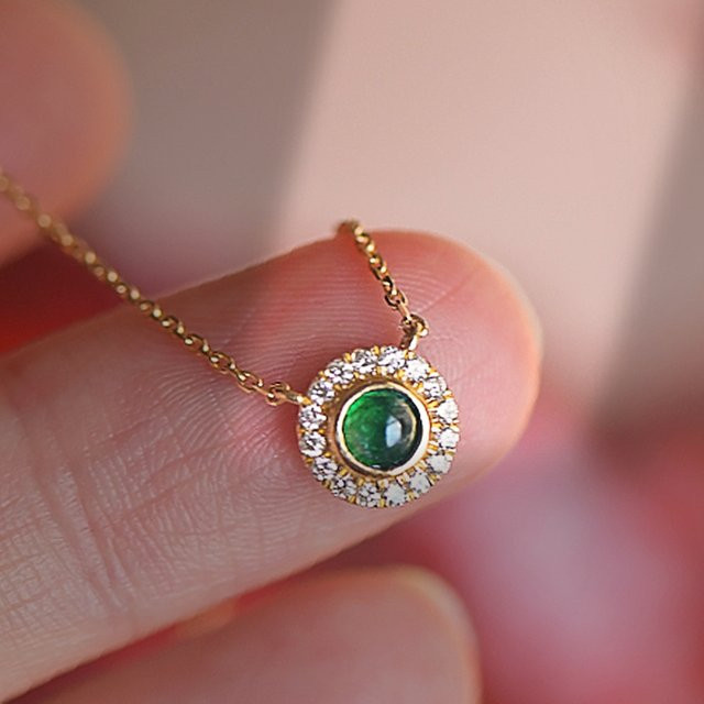 Huitan Halskette, Opal, Zirkonia, Gold, Vintage, Damen - Bild 1