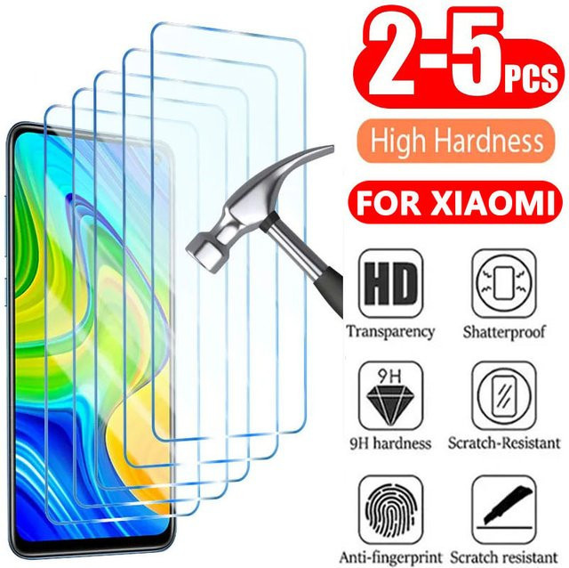 Xiaomi Displayschutzfolie aus gehärtetem Glas für Redmi Note 11 10 9 8 Pro 5G 10C 9C transparent - Bild 1
