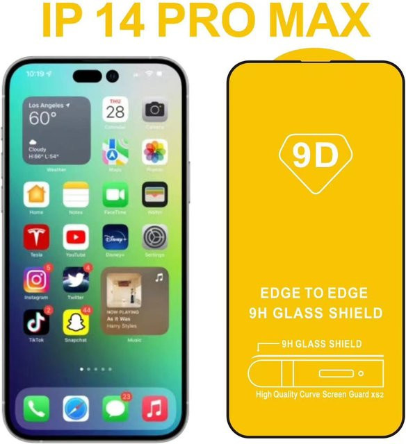 10 Stück Ahowie Panzerglas Displayschutz Folien aus gehärtetem Glas für iPhone, transparent - Bild 1