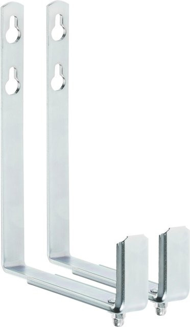 Alba Blumenkastenhalter für die Wandmontage, 2er Set, Silber, galvanisch verzinktes Metall - Bild 1