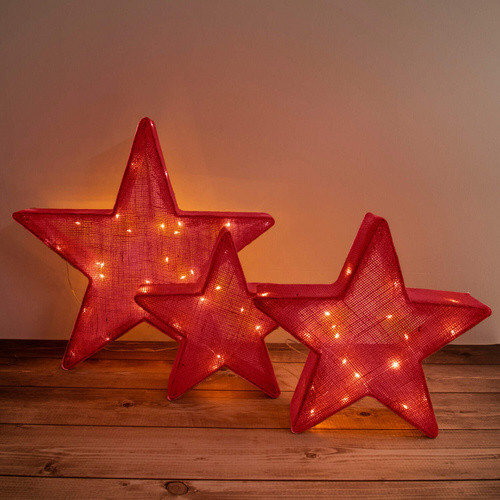 Näve Weihnachtsstern Rot im Landhaus Stil, B: 10 cm, H: 48 cm - Bild 3