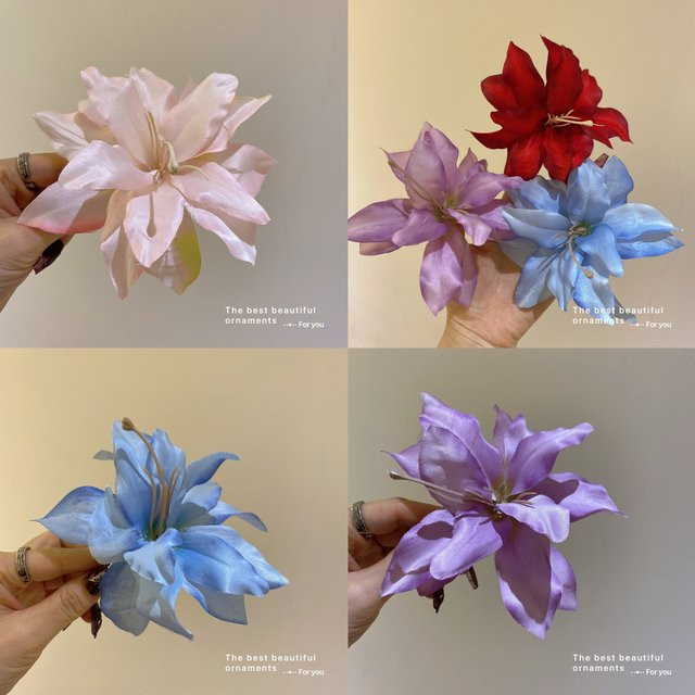 GIOIO Haar Clips, Lilie Blume, Boho, Hawaii, Hochzeit, Strand - Bild 1