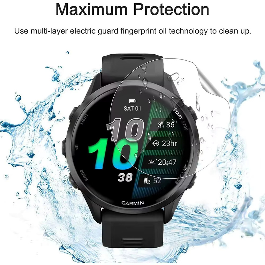 Garmin Hydrogel Film Screen Protector, Silikon, transparent, Forerunner 970 - Bild 3