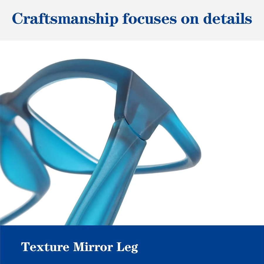 Lesebrille Unisex, Vollrand, rechteckig, blau, Kunststoff - Bild 3