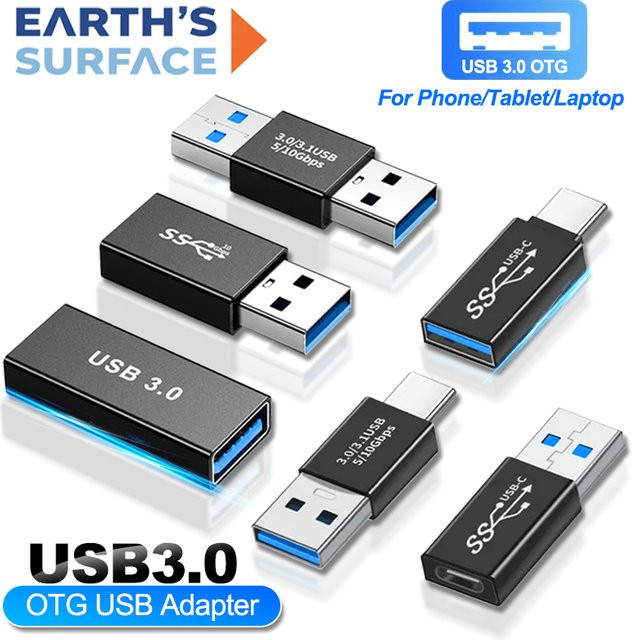 USB 3.0 Verlängerungsadapter mit USB Typ C Stecker auf Buchse, 10 Gbit/s Datenübertragung, Schwarz - Bild 1