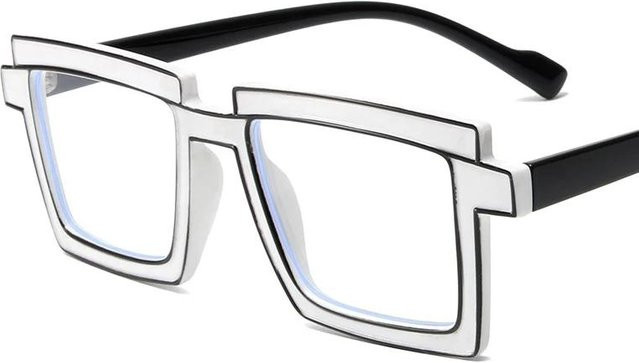 Bai Fen Bai Electronic 3C 56791 Korrektionsbrille, quadratisch, Vollrand, white, Unisex - Bild 1