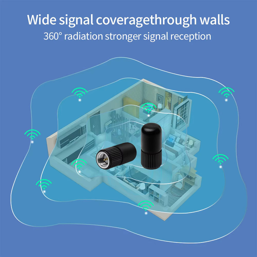NOWEPOCH 2er-Set Externe WLAN und Bluetooth Antenne, 2,4 GHz Single-Band, SMA-Stecker, Schwarz - Bild 3