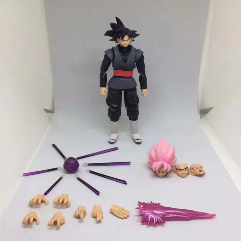 Bandai Dragon Ball Shf Schwarz Goku Saiyajin Zamasu Rosa-Gelenk Action Figur - Bild 1