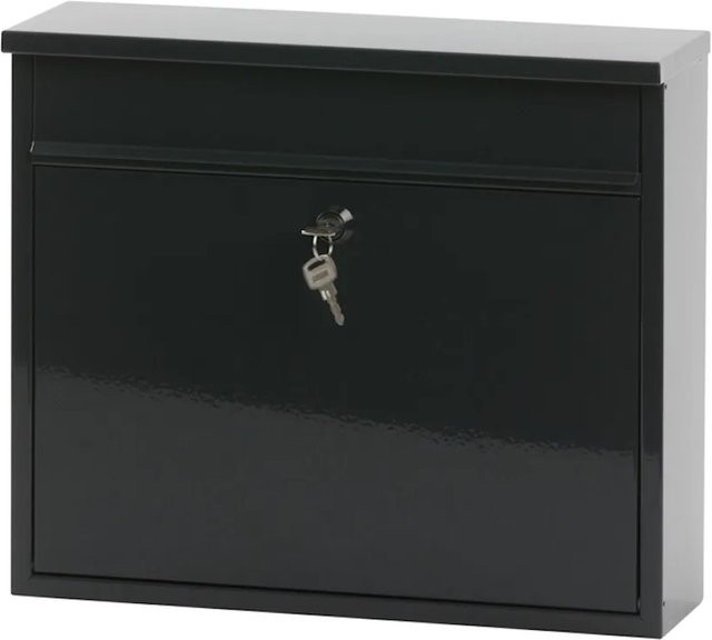 PROREGAL Wandbriefkasten Granadan aus Stahl mit Einwurfsklappe in Anthrazit, H x B x T: 31,5 x 36 x 11 cm - Bild 1