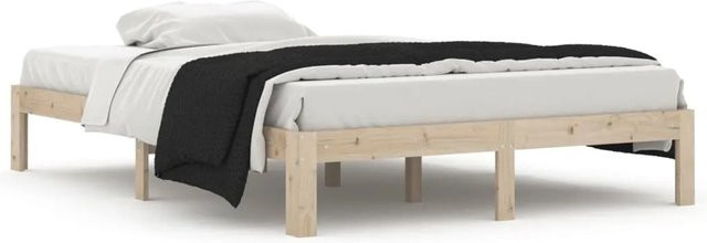vidaXL Massivholzbett aus Kiefer in Braun, B/T/H: 140 x 200 cm - Bild 1