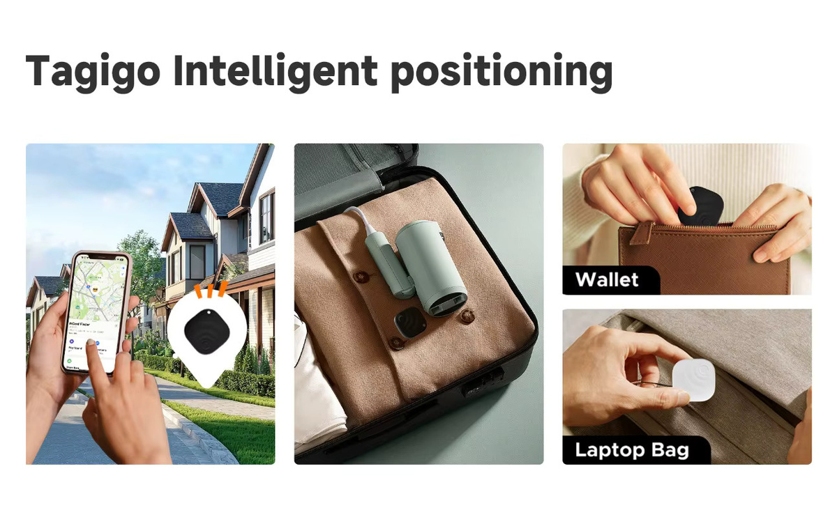 leapii Bluetooth Tracker Air Tag Ersatz für iOS und Android, Wasserdichter Smart Tracking Tag und Schlüsselfinder in Schwarz - Bild 4