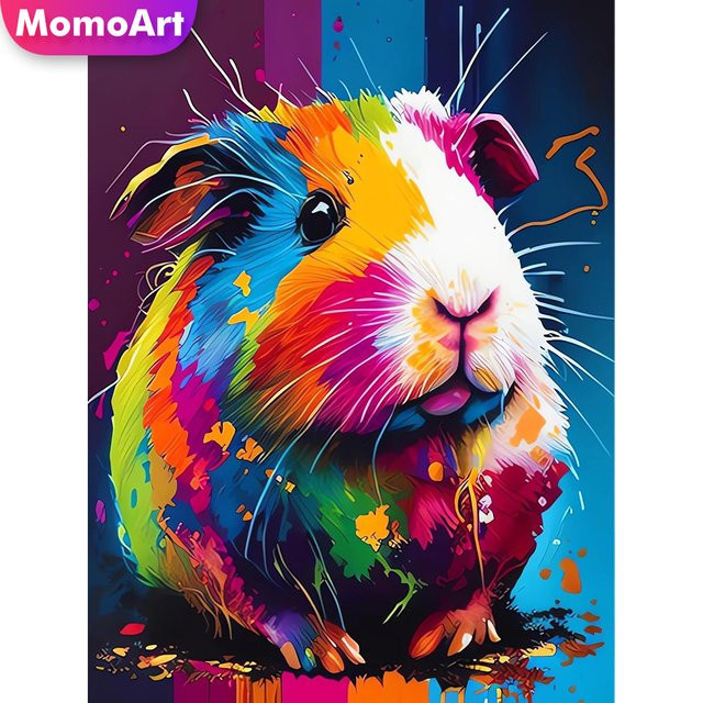Momoart Diamant-Mosaik Maus-Tier DIY-Stickerei Set für Anfänger, Mehrfarbig, B/H: 30 x 20 cm - Bild 1