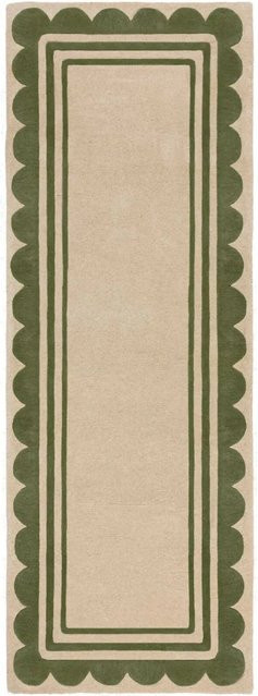 Flair Rugs Wollteppich Lois handgetuftcht in Beige-Grün B: 80 cm, L: 230 cm - Bild 1