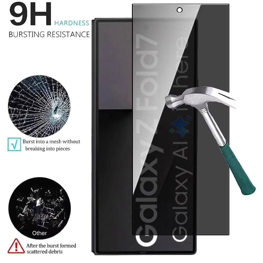 Samsung Galaxy Z Fold Sichtschutz Displayschutzfolie aus gehärtetem Glas, 9H kratzfest, transparent - Bild 6